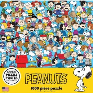 Peanuts Puzzle Rose Art Cast of Characters 1000 Piece Jigsaw Puzzle  OCT